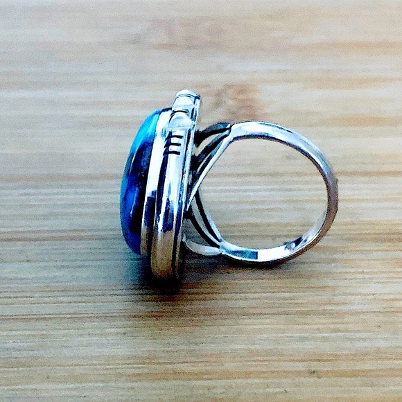 $195 Vintage Native American Estate Ring Sterling Mark Illegible Size 8 & 1/2 - Picture 7 of 8